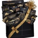 Gourmet Galore (DARK BROWN CONTAINER) Gift Basket