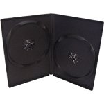 Black DVD Box - Holds 2 Front and Back - 100 qty