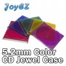 200 Slim 5.2mm Single Color CD/DVD Disc Storage Jewel Case