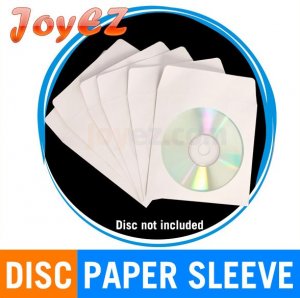 1000 Paper CD DVD Disc Sleeve Envelope With Window & Flap