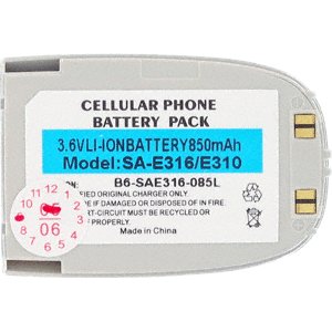 Samsung E316/E317 850mAh Lith Silver Bat