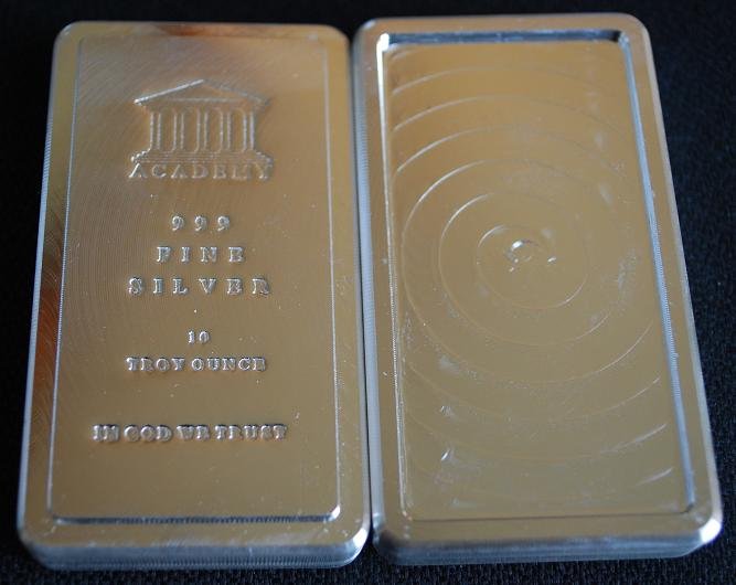 Silver Bullion Bar Ten (10) Ounce Bar .999 Fine Silver In Stock