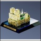 Collectible Crystal Notre Dame Cathedral with 24kt gold accents
