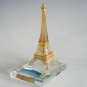11 inch high Collectible Crystal Eiffel Tower with 24kt gold plated accents