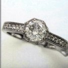 Ladies White Gold Ring with.1 Carat Center Diamond