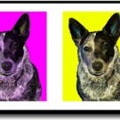 Original Pop Art Australian Cattle Dog Huge Panoramic Print