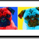 Original Pop Art Pug Dog Huge Panoramic Print