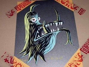 Tim Biskup Dragon Head Signed and Numbered Limited Edition Serigraph