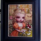 Mark Ryden "Grinder" (Detail) Young Girl Orange Dress Bumblebee Tea Party