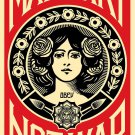 Shepard Fairey Obey Giant Make Art Not War Signed Lithograph Shepard Fairey Obey Giant Make Art Not War Signed Lithograph