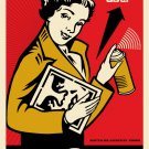 Shepard Fairey Obey Giant Stay Up Girl Signed Lithograph Shepard Fairey Obey Giant Stay Up Girl Signed Lithograph