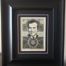 Shepard Fairey Obey Giant "Nixon Money" Framed Lithograph Art Card