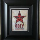 Shepard Fairey Obey Giant "Obey Star" Framed Lithograph Art Card