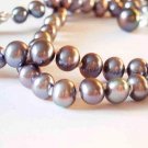 Black Pearl Earring, Necklace and Bracelet Set