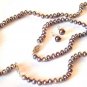 Black Pearl Earring, Necklace and Bracelet Set