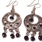Bollywood Inspired Earrings in Black and Silver