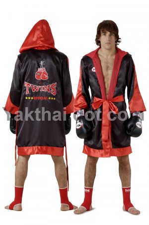 TWINS Fighter Robes - FTR-3 Black Red Trim
