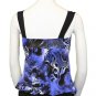 BLUE SLEEVELESS ASYMMETRICAL SWIRL TOP-SMALL