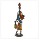 African Mother with Baby Figurine