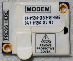 DELL LATITUDE D610 D510 56K MODEM BOARD M5804 / 0M5804