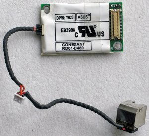DELL LATITUDE D600 D505 MODEM W/ CABLE & JACK 0Y0231