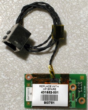 HP PAVILION DV2000 PCI MODEM w/ CABLE & JACK 431852-001