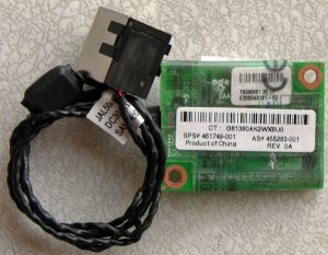 GENUINE OEM HP PAVILION DV4 DV5 DV7 PCI MODEM w/ CABLE & JACK 461749-001