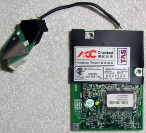 APPLE MAC iBOOK G3 CLAMSHELL MODEM w CABLE & JACK 992-4984