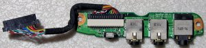 HP PAVILION DV6000 SERIES AUDIO SOUND BOARD DA0AT8AB8F9 REV: F w/ CABLE