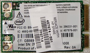 HP PAVILION DV2000 DV6000 DV9000 MINI PCI WIFI CARD 407674-011