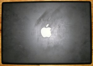 GENUINE OEM APPLE BLACK MACBOOK 13.3"  LCD SCREEN COVER / LID