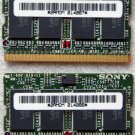 SONY VAIO VGN S150 S160 S170 S260 S270 S360P 512MB RAM MEMORY 2AMDM