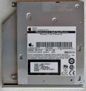 APPLE iBOOK G3 12" 14" CD ROM DRIVE CR-177-D 687-0304