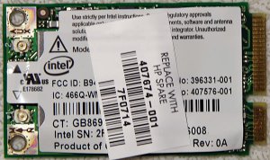 HP DV2000 DV6000 DV9000 MINI PCI WIFI CARD 407674-011