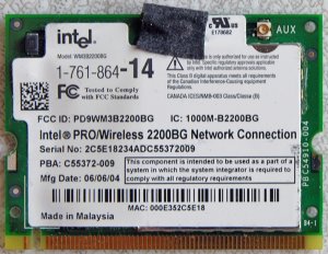 SONY VAIO VGN-S150 S160 S260 S270 S360P PCI WiFi WIRELESS CARD