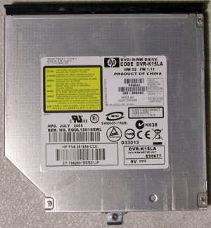 HP PAVILION DV1000 DV1600 SERIES DVD&Acirc;&plusmn;RW DRIVE DVR-K15LA 389896