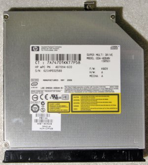 HP PAVILION DV2000 DV6000 DV9000 DVD&Acirc;&plusmn;RW MULTI DRIVE GSA-4084N 431410-001 w/ LIGHTSCRIBE