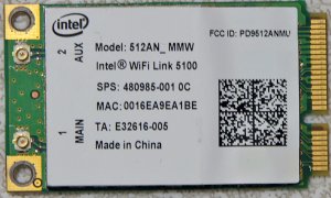 HP PAVILION INTEL DV4 DV5 DV6 DV7 PCI WIFI WIRELESS CARD 480985-001