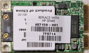 HP PAVILION DV2000 DV6000 DV9000 MINI PCI WIFI CARD 459339-001