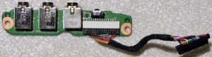HP PAVILION DV6000 SERIES AUDIO SOUND BOARD DA0AT8AB8F9 / DA0AT3AB8D0 REV D w/ CABLE