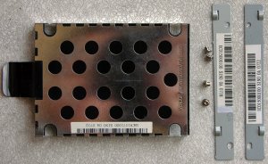 TOSHIBA SATELLITE A135 A75 HARD DRIVE CADDY AMCW1071000 w/ SCREWS & RAILS