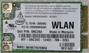 DELL INSPIRON 1501 E1505 D620 D630 PCI WIFI WIRELESS CARD NC293