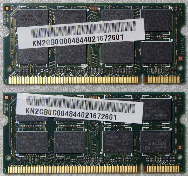Kit RAM 4GB (2x2GB) Per HP DV9000, DV6000, G60 E Simili – TESTATA FUNZIONANTE