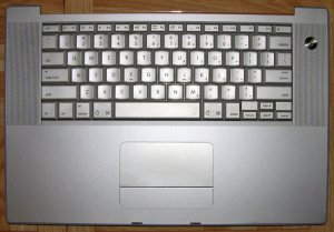 GENUINE OEM APPLE MAC MACBOOK PRO 15" A1150 CORE DUO PALMREST KEYBOARD ASSEMBLY