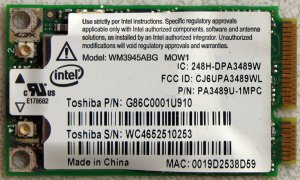 TOSHIBA A135 A130 A105 MINI PCIe WIFI CARD K000044760