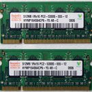 DELL XPS M1210 (1GB 2X512) RAM PC2-5300S HYMP164S64CP6