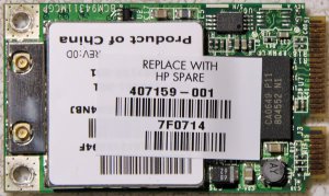 HP DV2000 DV6000 DV9000 MINI PCI WIFI CARD 459339-001
