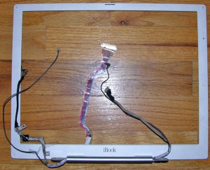 MAC APPLE iBOOK G3 14" LCD CABLE HINGES BEZEL FRAME MIC