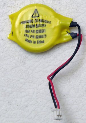 IBM THINKPAD T41 T42 T43 T60 T60P BIOS CMOS BATTERY 02K6572 / 02K6541