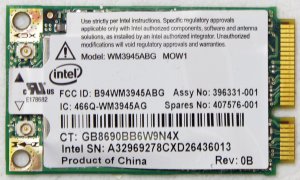 HP PAVILION DV2000 DV2500 DV2700 SERIES INTEL MINI PCI A/B/G WIFI CARD 452063